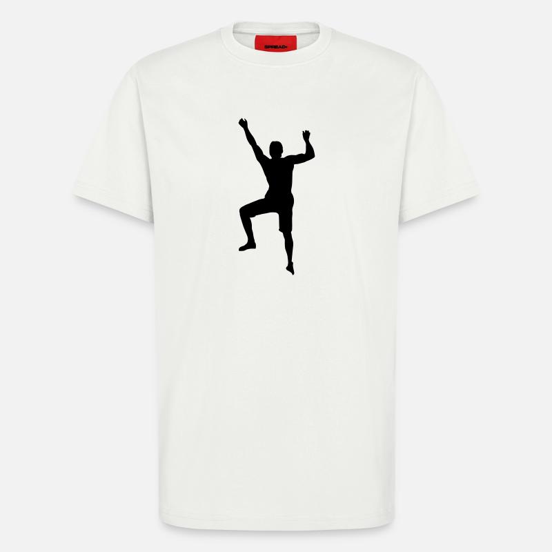 Climbing Power Man – Boulder Challenge - T-Shirt - made by SPREAD - OFF WHITE