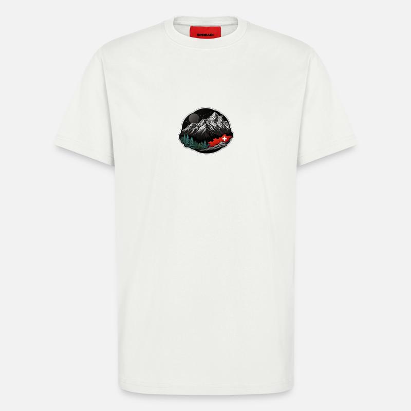 Schweizer Flagge - T-Shirt - made by SPREAD - OFF WHITE