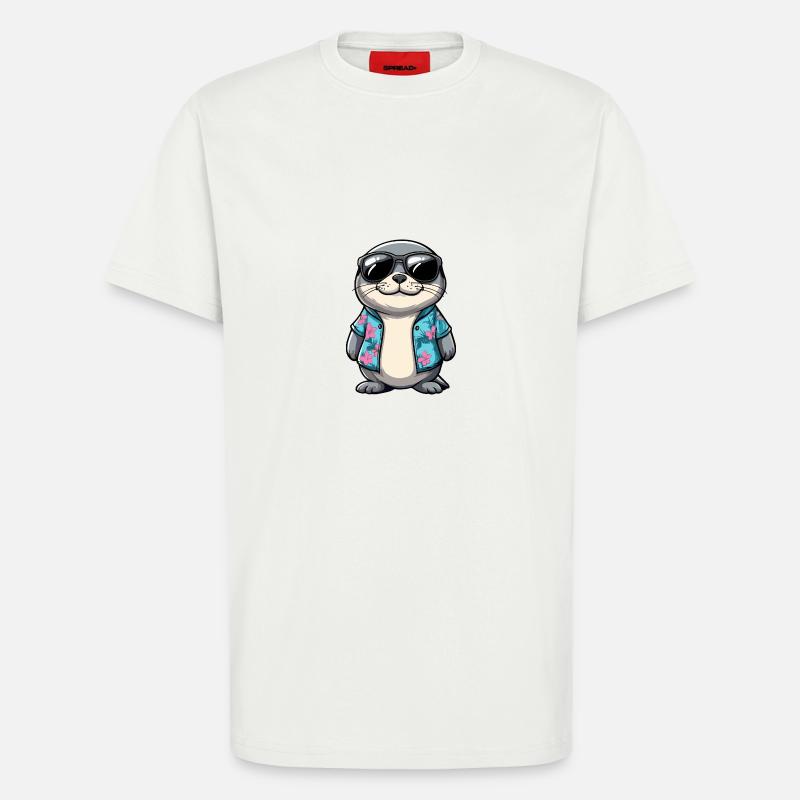 Robbe Comic Urlaub - T-Shirt - made by SPREAD - OFF WHITE