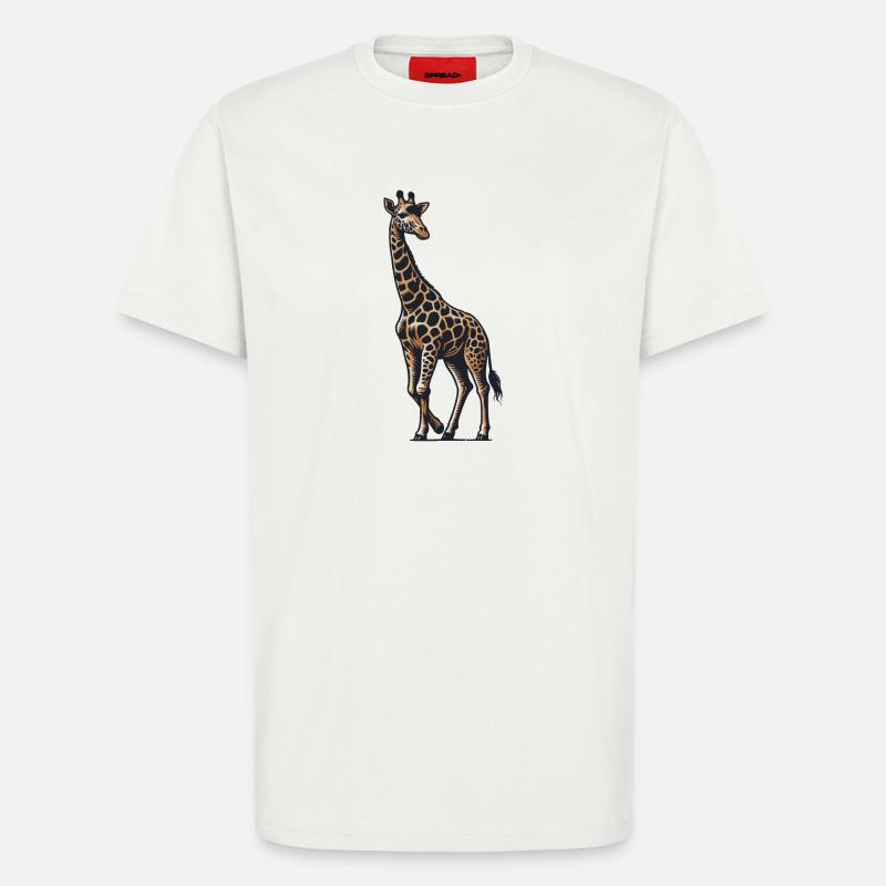 Girafe - T-shirt bio décontracté fabriqué en UE - OFF WHITE