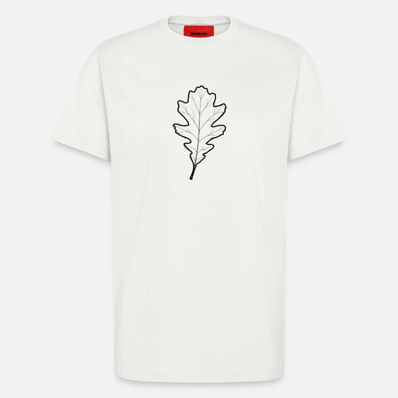 LiGu-Design - Eichenblatt Umriss  - T-Shirt - made by SPREAD - OFF WHITE