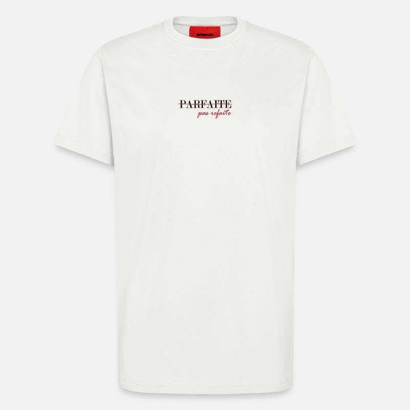 parfaite, pas refaite (noir) - T-shirt bio décontracté fabriqué en UE - OFF WHITE