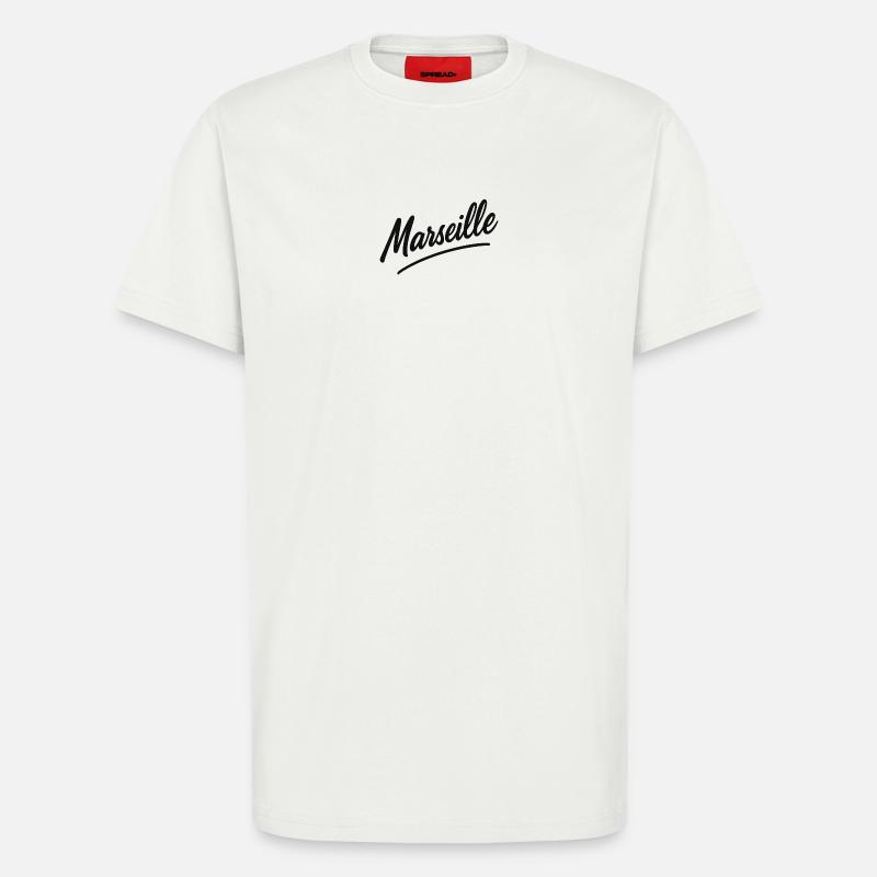 Marseille Script Swing - T-Shirt - made by SPREAD - OFF WHITE