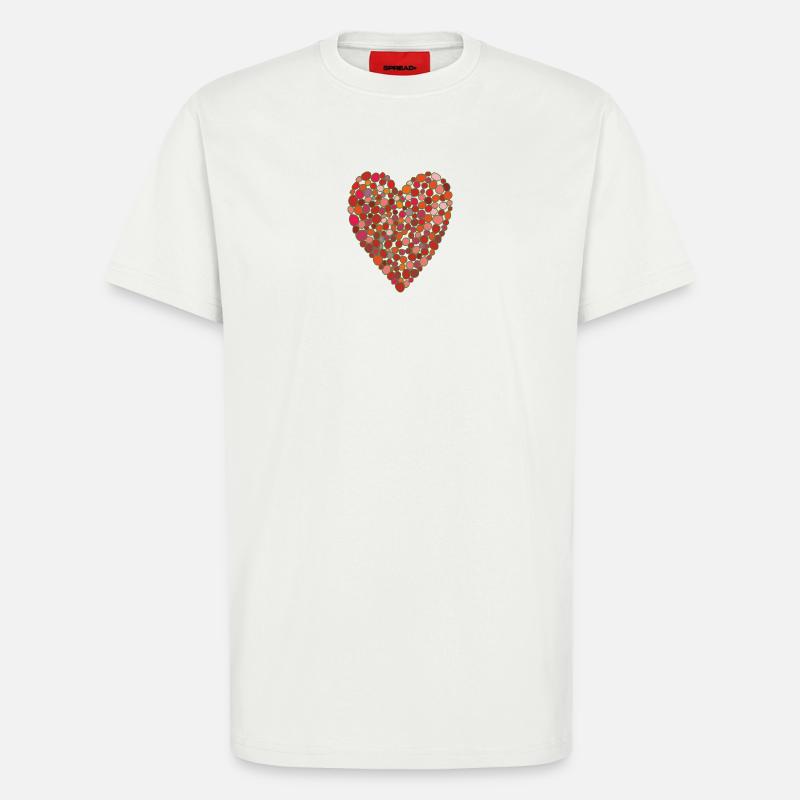 bubble herz - T-Shirt - made by SPREAD - OFF WHITE
