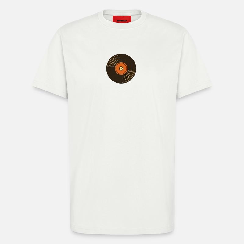 Retro Turntable Design - T-Shirt - made by SPREAD - OFF WHITE