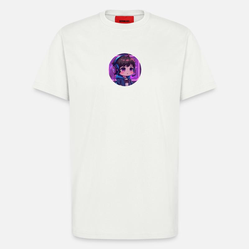 Neon Gaming Chibi mit Kopfhörern - T-Shirt - made by SPREAD - OFF WHITE