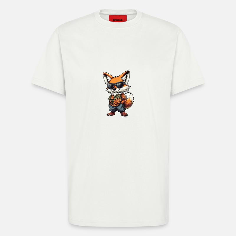 Fox Comic Holiday - T-Shirt - made by SPREAD - OFF WHITE