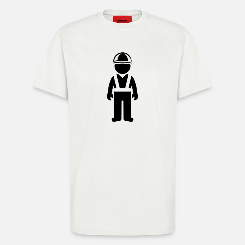 Construction worker - T-Shirt - made by SPREAD - OFF WHITE