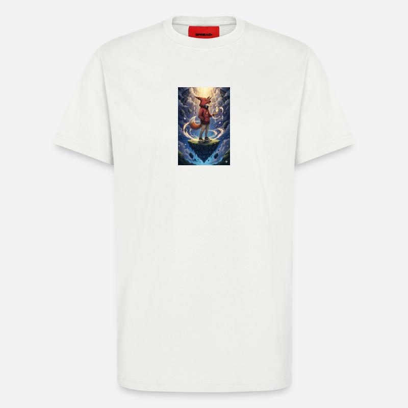 Fuchs im schwebenden Inselkristall - T-Shirt - made by SPREAD - OFF WHITE
