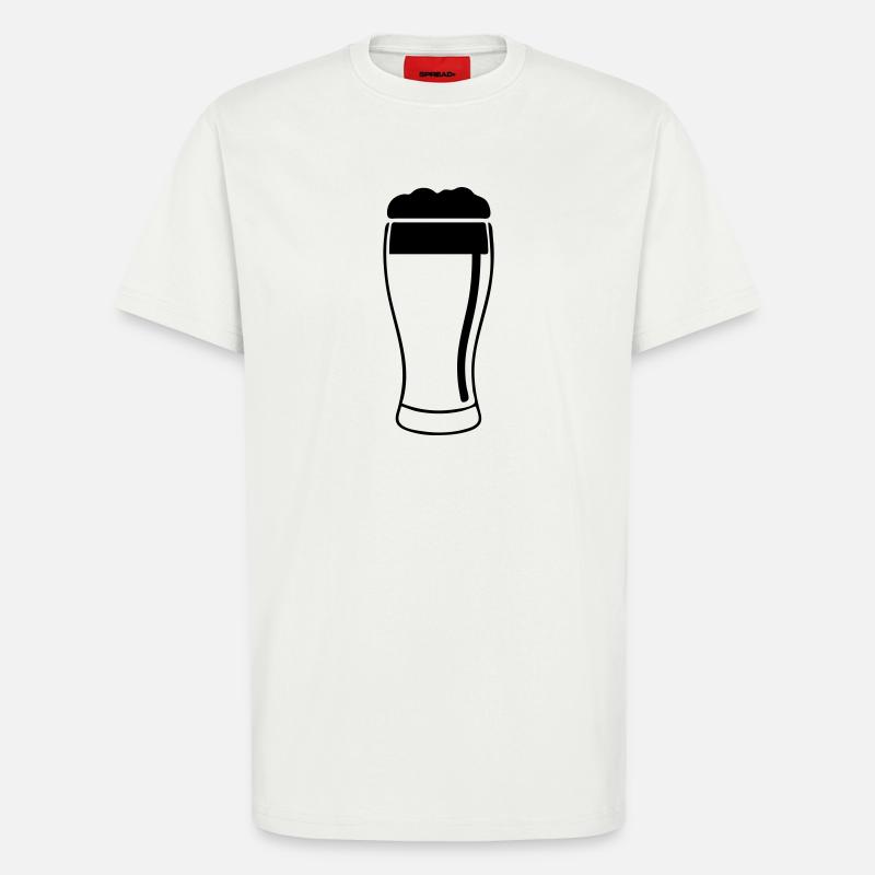 Bierglas mit üppigem Schaum - T-Shirt - made by SPREAD - OFF WHITE