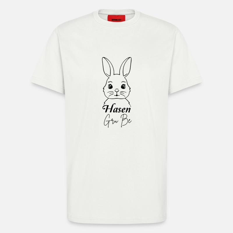 Hasengrüße 🐰🌸 - T-Shirt - made by SPREAD - OFF WHITE