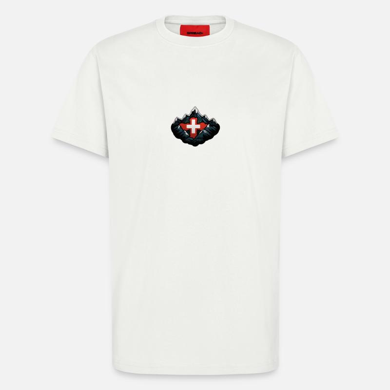 Schweizer Berge - T-Shirt - made by SPREAD - OFF WHITE