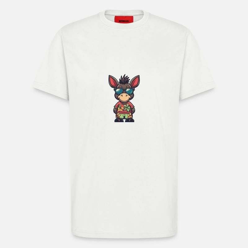 Esel Comic Urlaub - T-Shirt - made by SPREAD - OFF WHITE