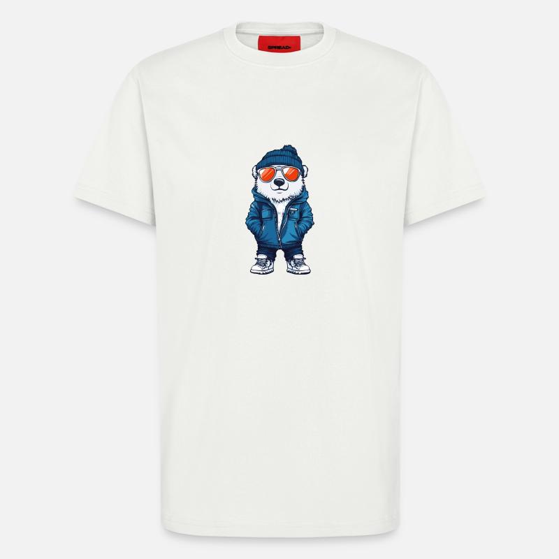 Eisbär Winter Comic - T-Shirt - made by SPREAD - OFF WHITE