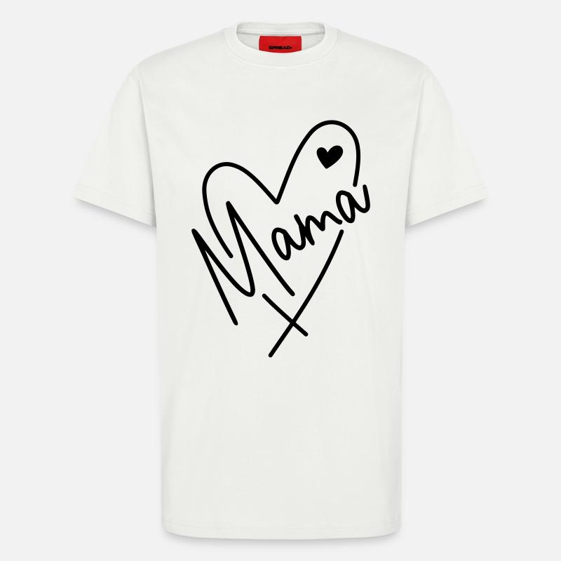 Mama Herz  - T-Shirt - made by SPREAD - OFF WHITE