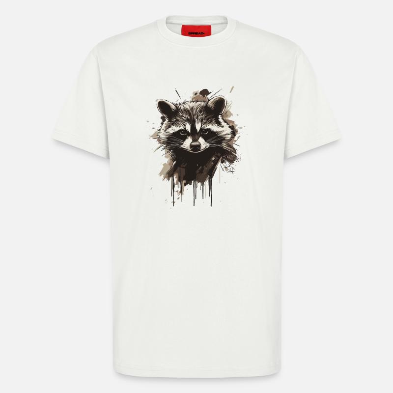 Waschbär - T-Shirt - made by SPREAD - OFF WHITE