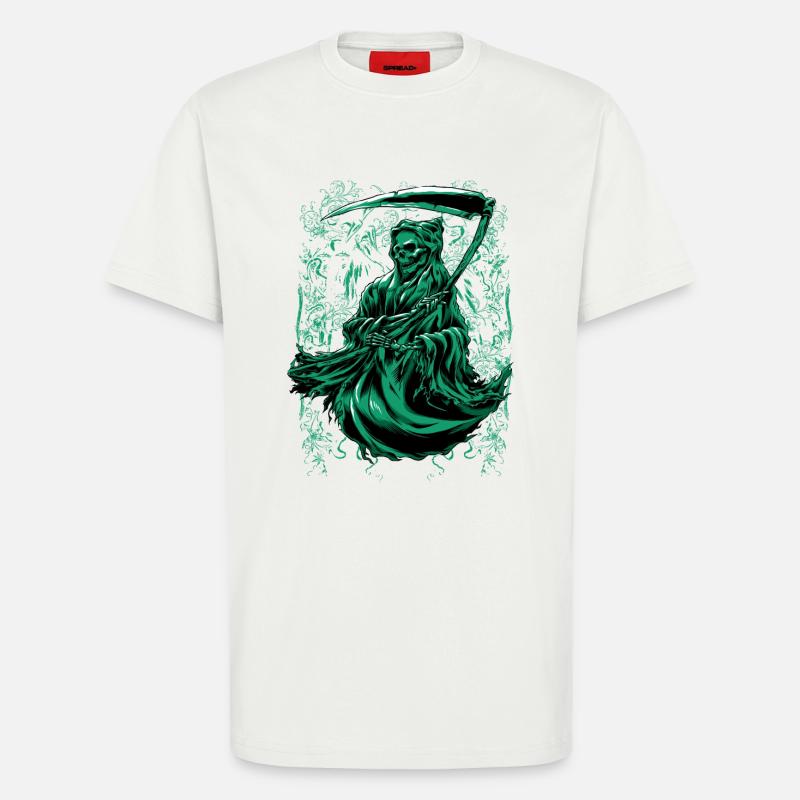 Sensenmann Halloween Geschenk - T-Shirt - made by SPREAD - OFF WHITE