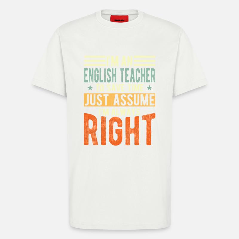 Englischlehrer - T-Shirt - made by SPREAD - OFF WHITE