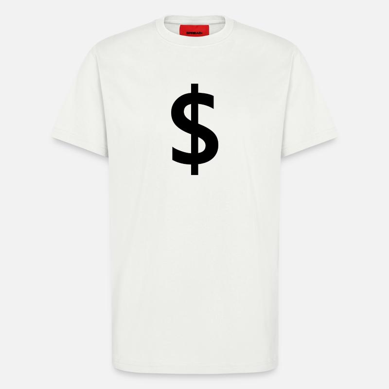 Dollarzeichen - T-Shirt - made by SPREAD - OFF WHITE