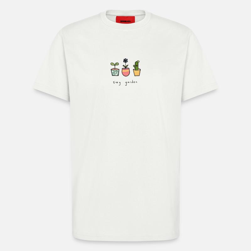 Tiny Garden Blumentöpfe - T-Shirt - made by SPREAD - OFF WHITE