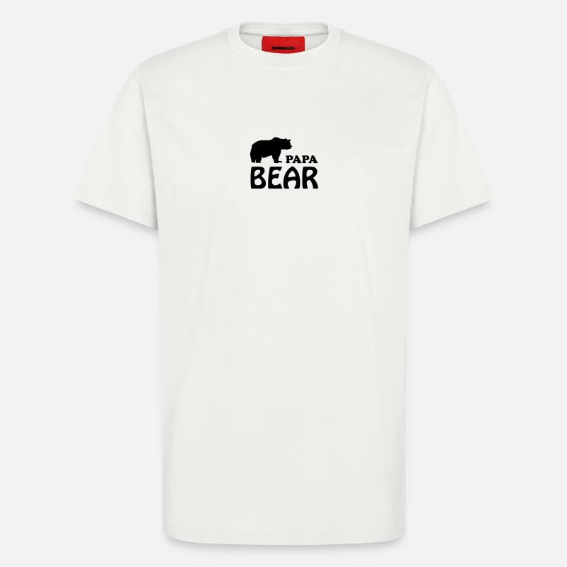 Papa bear Dad daddy vater - T-Shirt - made by SPREAD - OFF WHITE