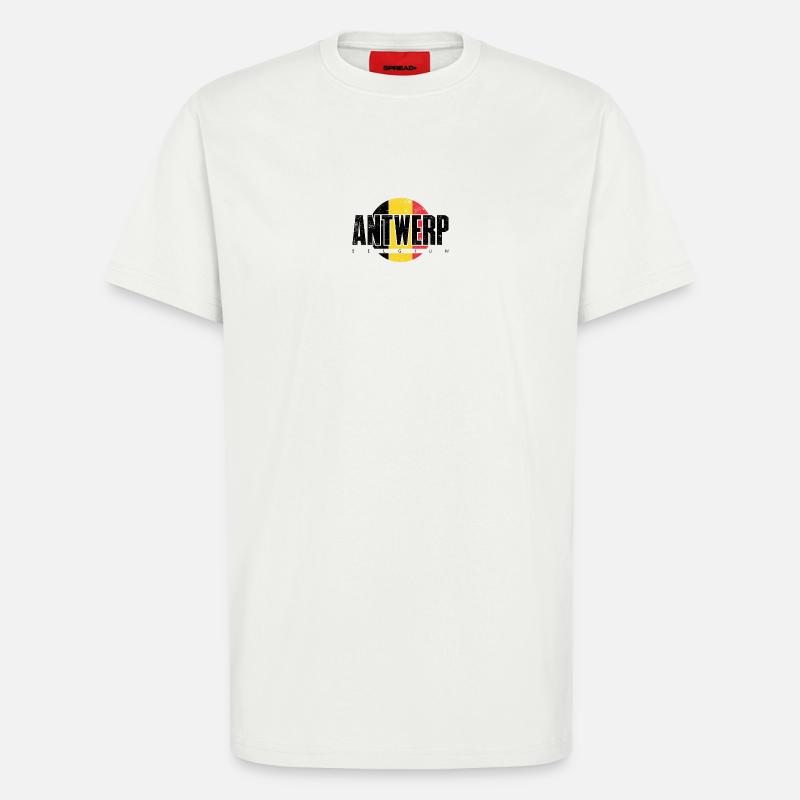 We Emblem Split Gelb Rot - T-Shirt - made by SPREAD - OFF WHITE