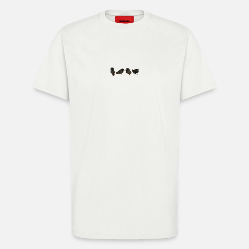 Hausrotschwänzchen Ästlinge - T-Shirt - made by SPREAD - OFF WHITE