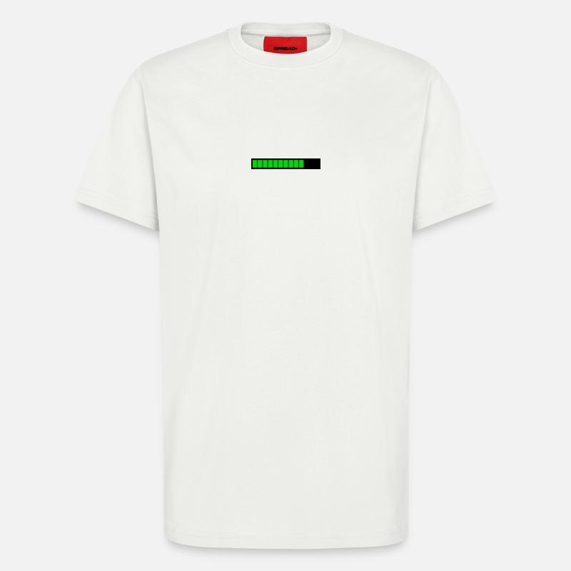 Rectangle loading bar Black Green (75%) - T-Shirt - made by SPREAD - OFF WHITE