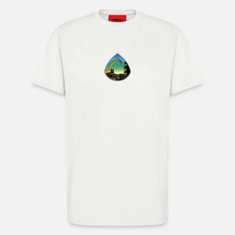 Tear-off excavator - T-Shirt - made by SPREAD - OFF WHITE