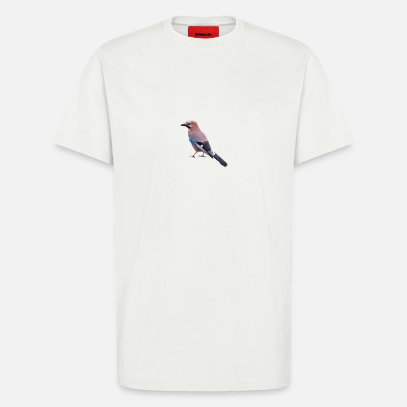 Eichelhäher am431 - T-Shirt - made by SPREAD - OFF WHITE
