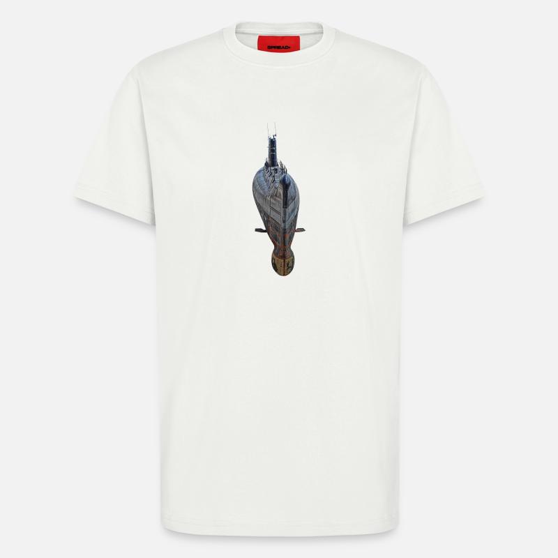 Sous-marin - T-shirt bio décontracté fabriqué en UE - OFF WHITE