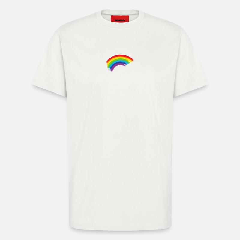 Regenbogen Pinselbogen Hoffnung Gemeinschaft  - T-Shirt - made by SPREAD - OFF WHITE