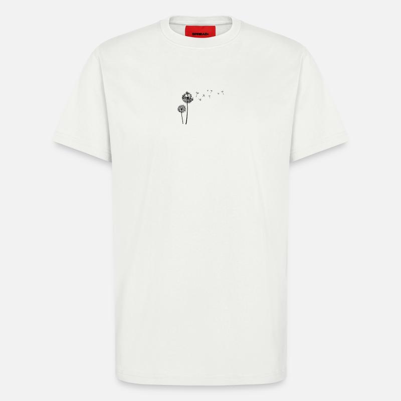 Schöne Pusteblume Löwenzahn Dandelion - T-Shirt - made by SPREAD - OFF WHITE