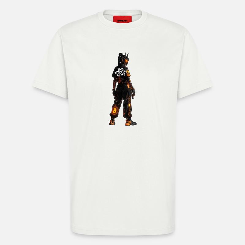 Bitcoin Bazooka – Die Bitcoin-Armee – Samurai 02 - T-Shirt - made by SPREAD - OFF WHITE