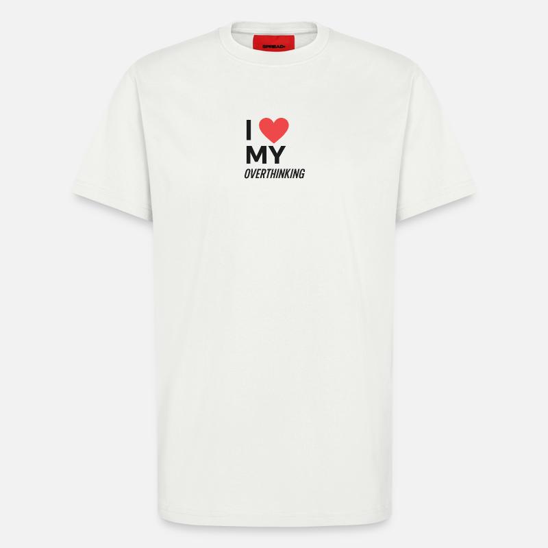 J’adore trop réfléchir - T-shirt bio décontracté fabriqué en UE - OFF WHITE