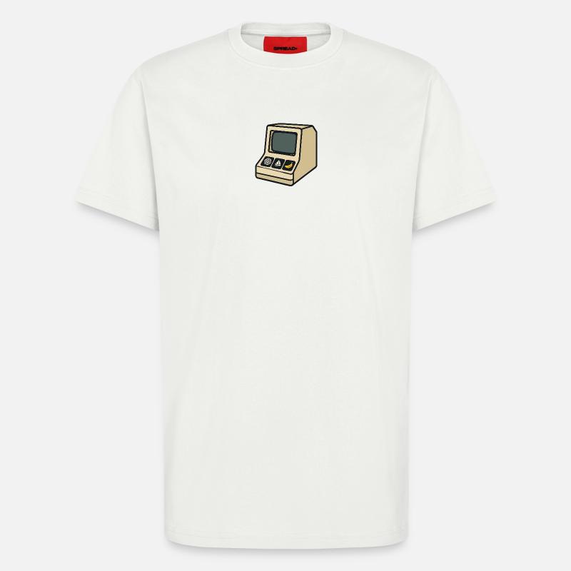 Retro-KI-Computer mit ikonischen Symbolen - T-Shirt - made by SPREAD - OFF WHITE