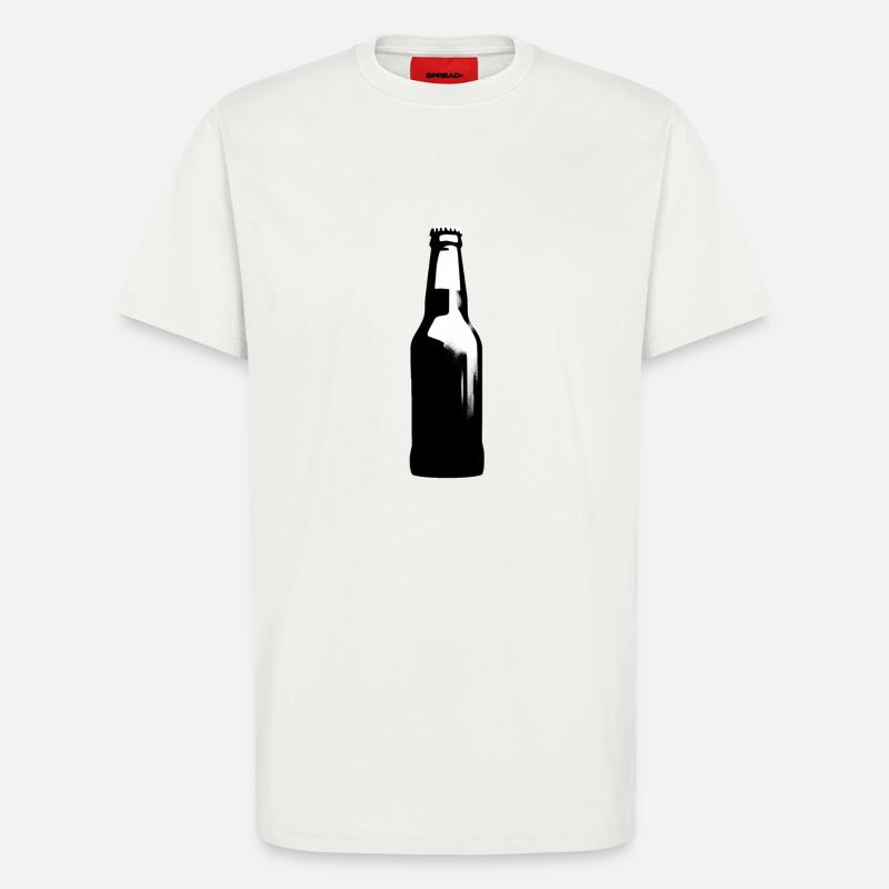 Einfach Bier | Silhouette einer Bierflasche - T-Shirt - made by SPREAD - OFF WHITE