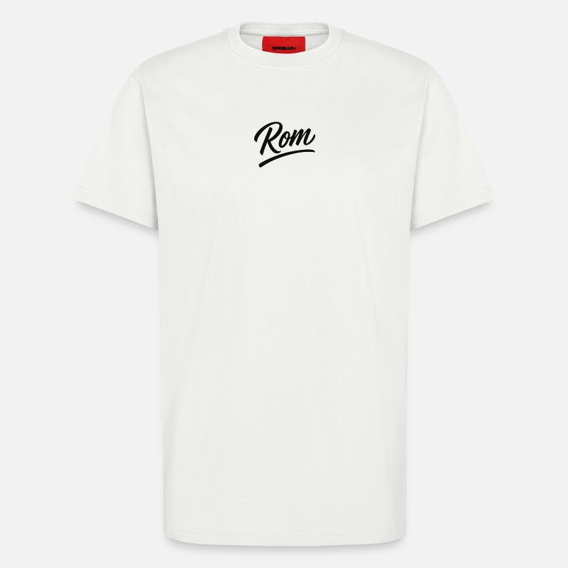 Rom Script Lettering Subline - T-Shirt - made by SPREAD - OFF WHITE