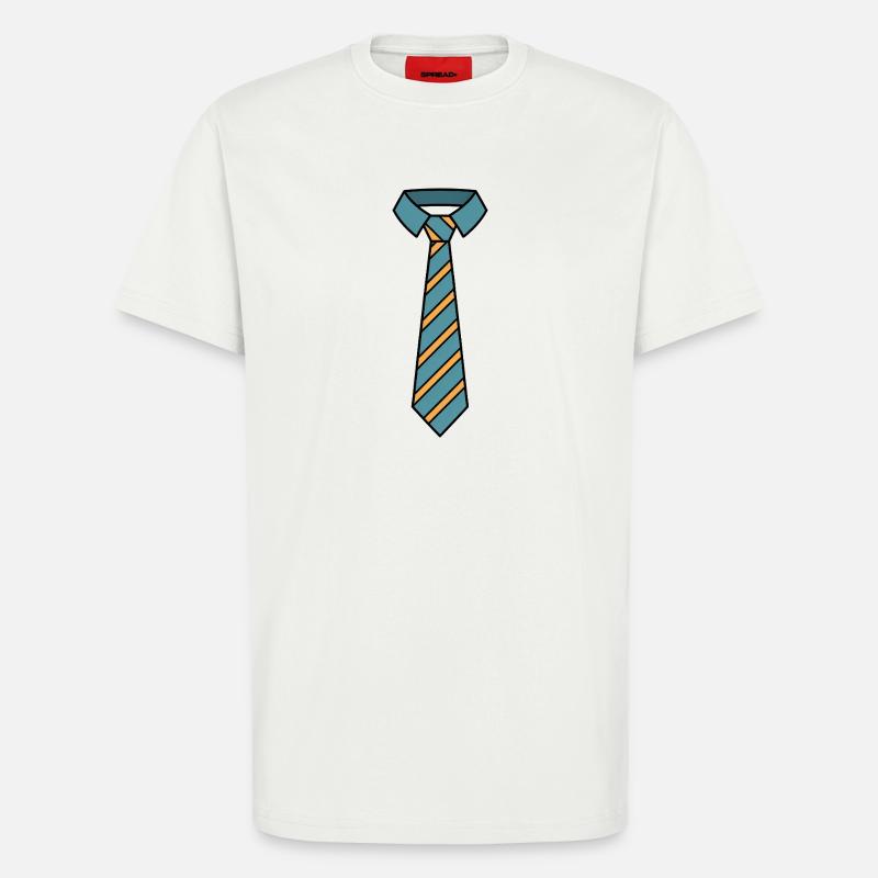Tie Cute Comic - T-shirt bio décontracté fabriqué en UE - OFF WHITE