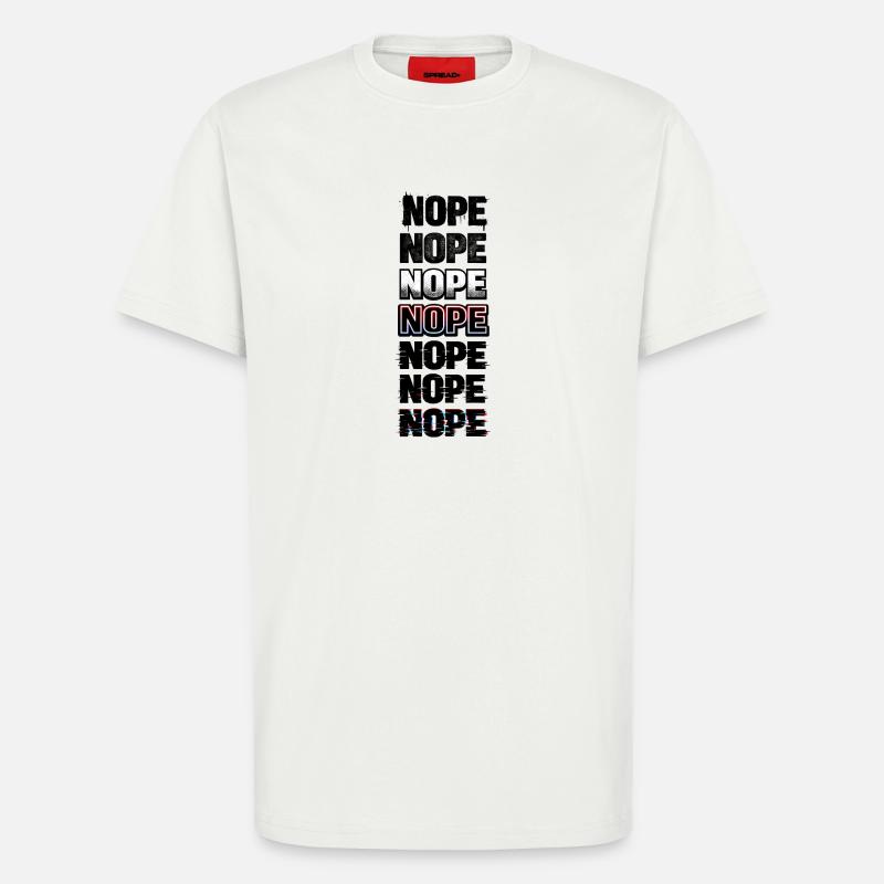 Nein, Neon-Glitch-Textstack - T-Shirt - made by SPREAD - OFF WHITE