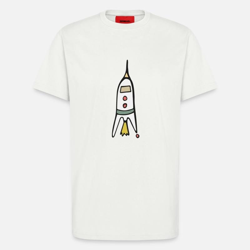 Space Rocket Launch - T-Shirt - made by SPREAD - OFF WHITE