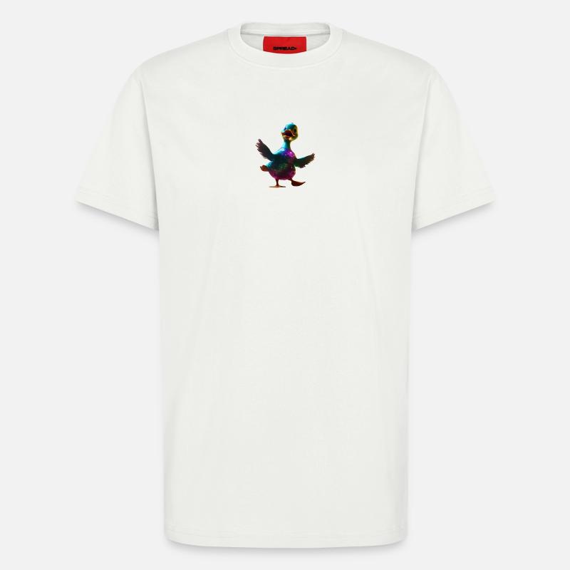 Canard dansant - T-shirt bio décontracté fabriqué en UE - OFF WHITE