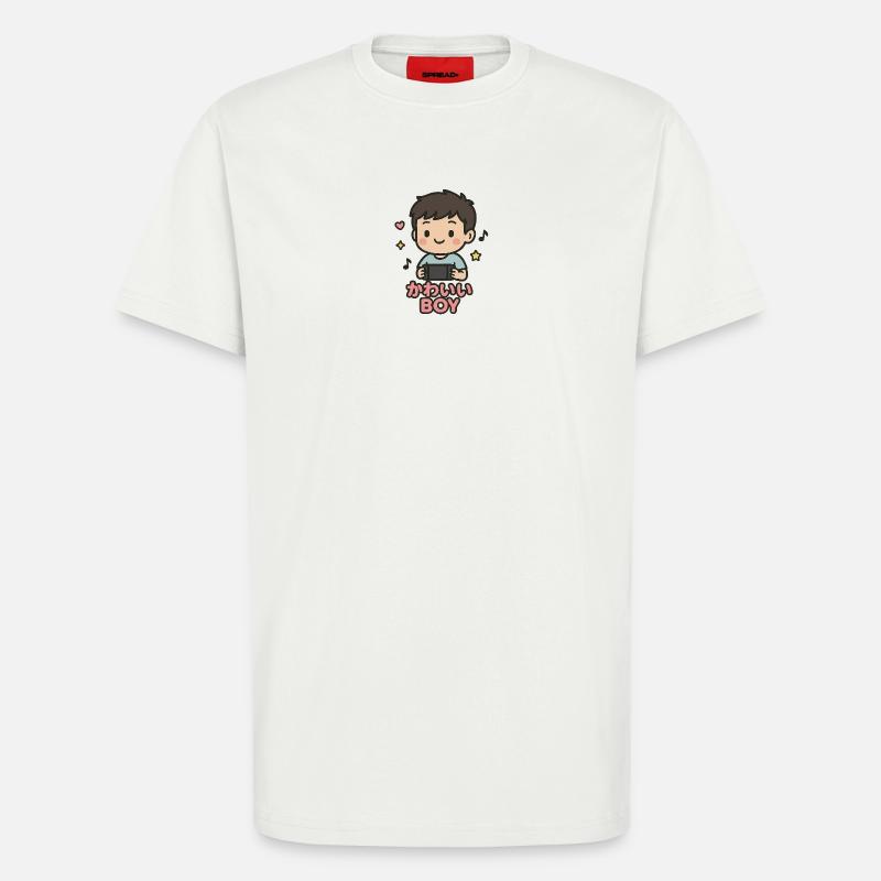 Süßer Junge mit Gamecontroller - T-Shirt - made by SPREAD - OFF WHITE