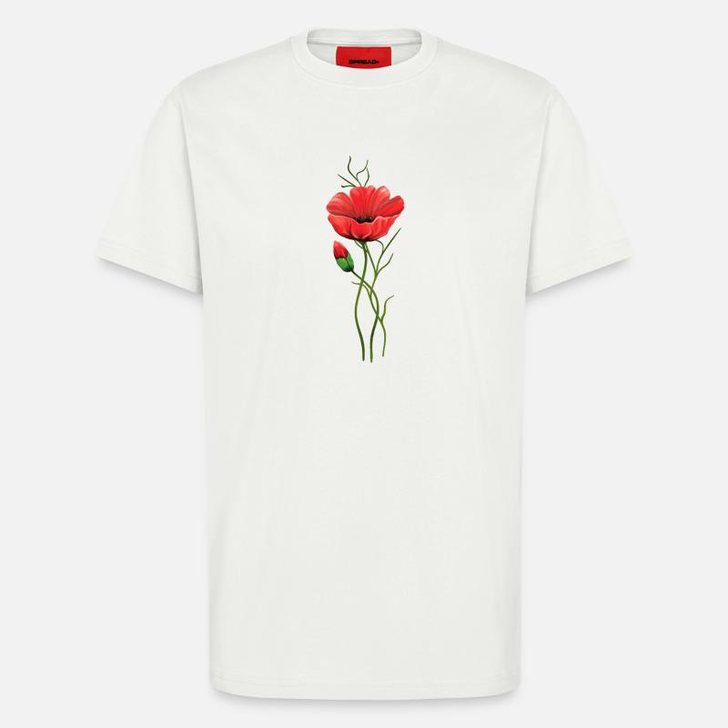 Blumen - T-Shirt - made by SPREAD - OFF WHITE