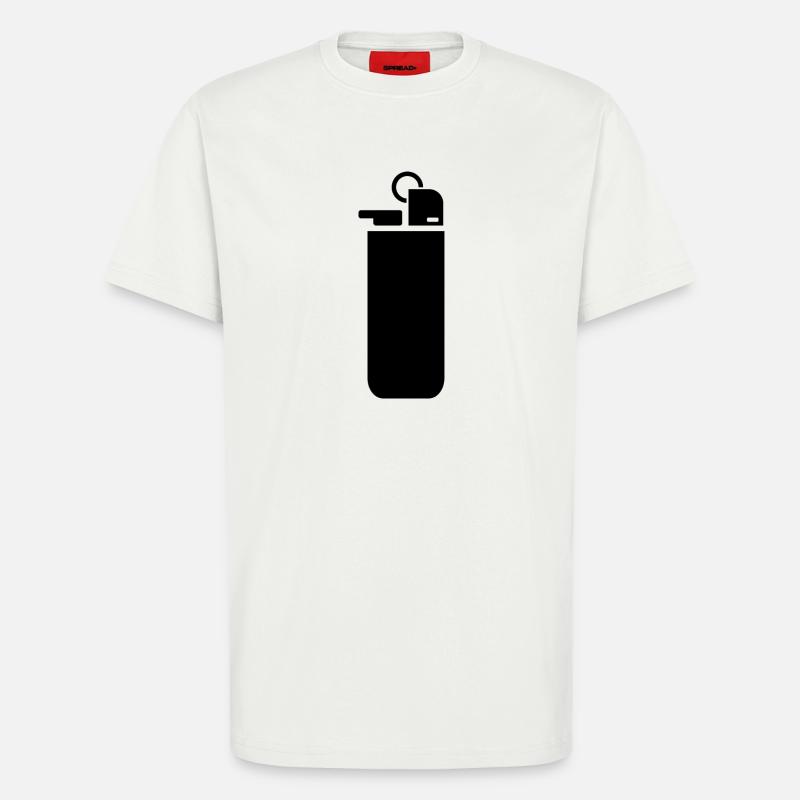 Allume-cigarette - T-shirt bio décontracté fabriqué en UE - OFF WHITE