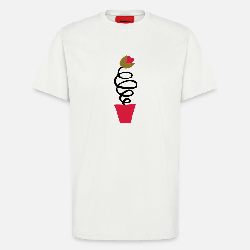 Tulipe Hollandaise :) - T-shirt bio décontracté fabriqué en UE - OFF WHITE