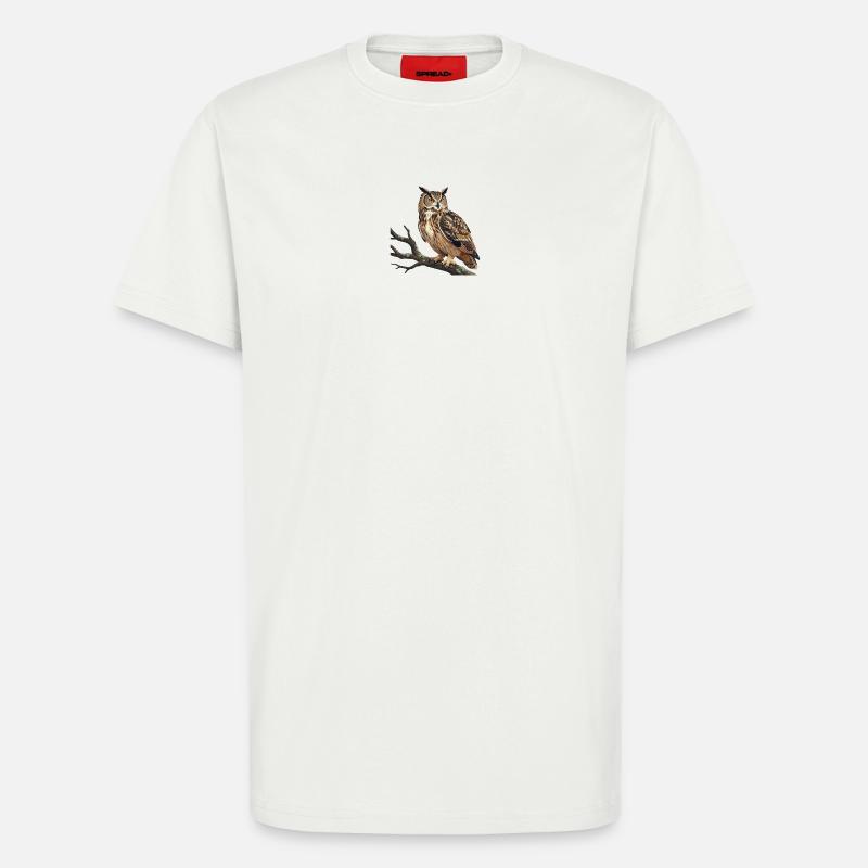 Uhu Eule - T-Shirt - made by SPREAD - OFF WHITE