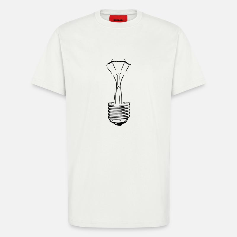 Lampe mit defektem Glaskolben - T-Shirt - made by SPREAD - OFF WHITE