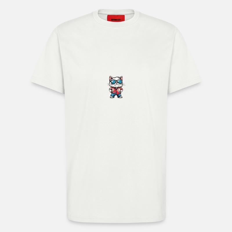 Cat Comic Cool Summer - T-Shirt - made by SPREAD - OFF WHITE