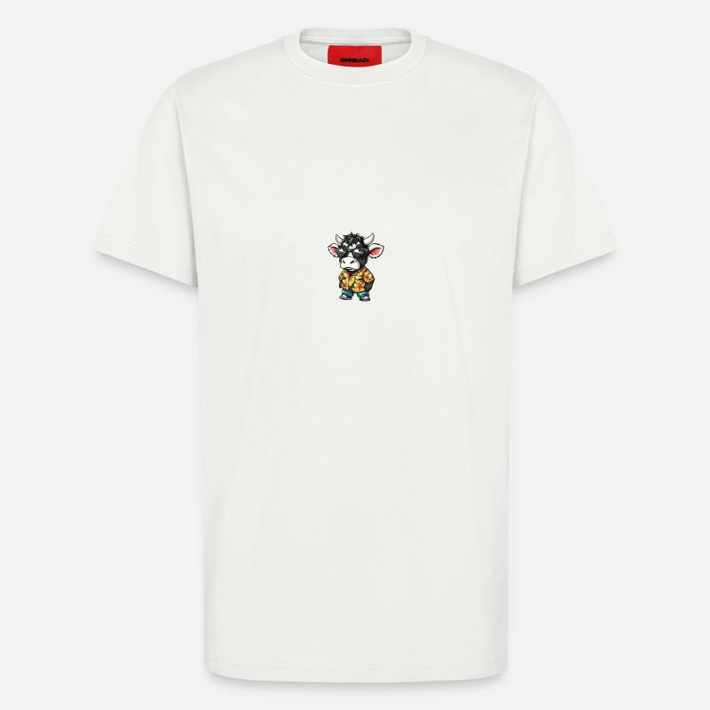 Kuh Comic Cool Sommer - T-Shirt - made by SPREAD - OFF WHITE